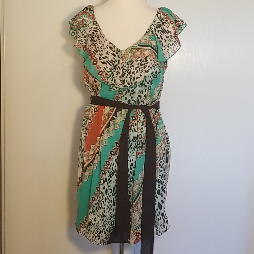 BISOU BISOU Geometric Sleeveless Dress